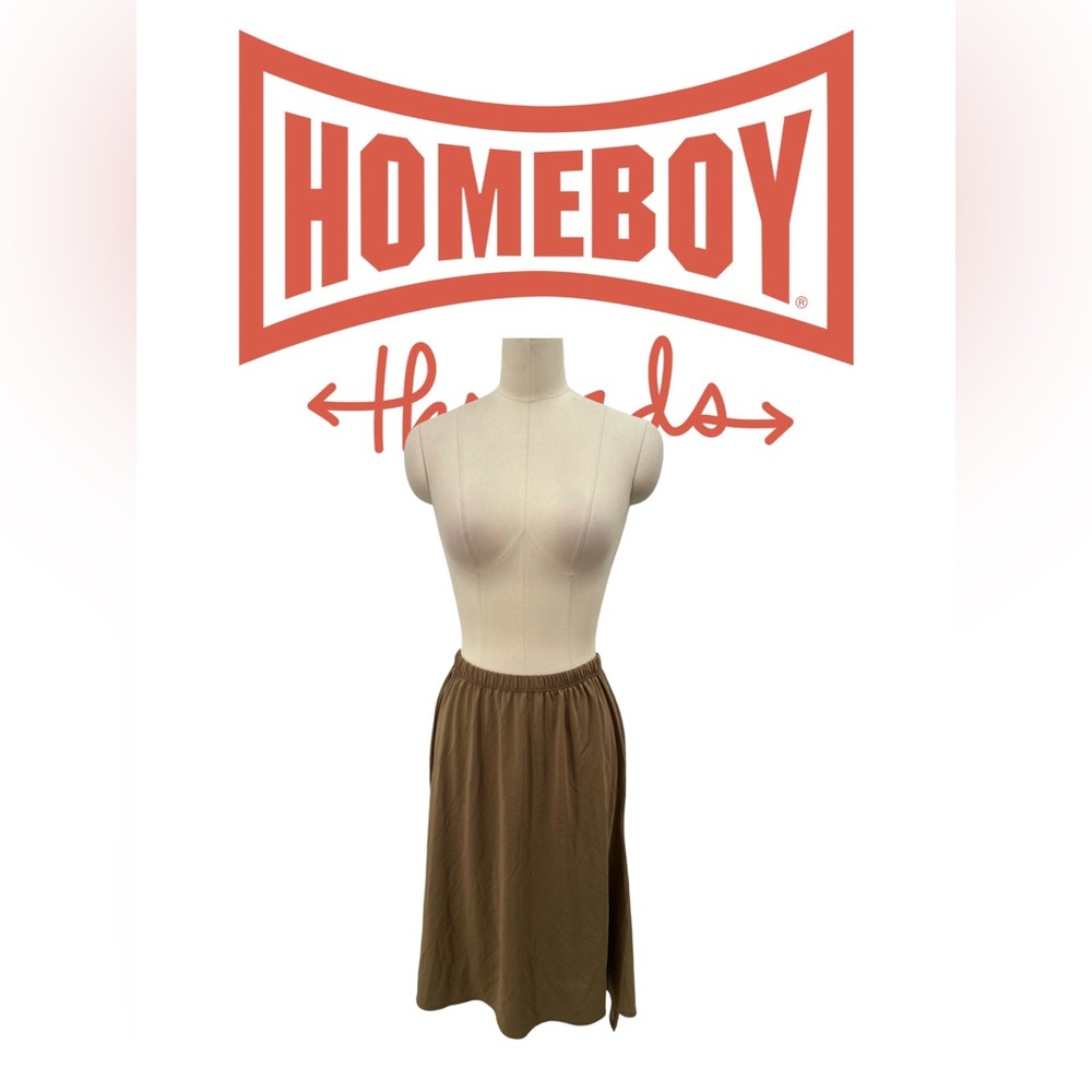 MAXSTUDIO brown midi skirt